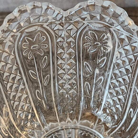 Vintage Avon Candler Holder Candy Dish Glass Footed - Picture 4 of 16